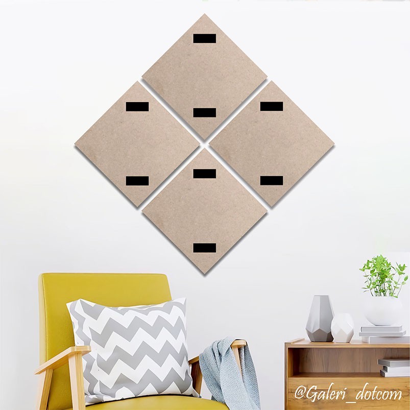 Galeri Hiasan Dinding Kayu Dekorasi Rumah Wall Decor Paket 4 PCS - 002