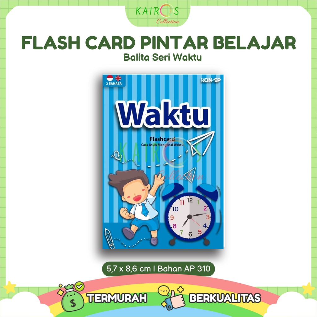 Flashcard Kartu Pintar Belajar Balita Seri Waktu