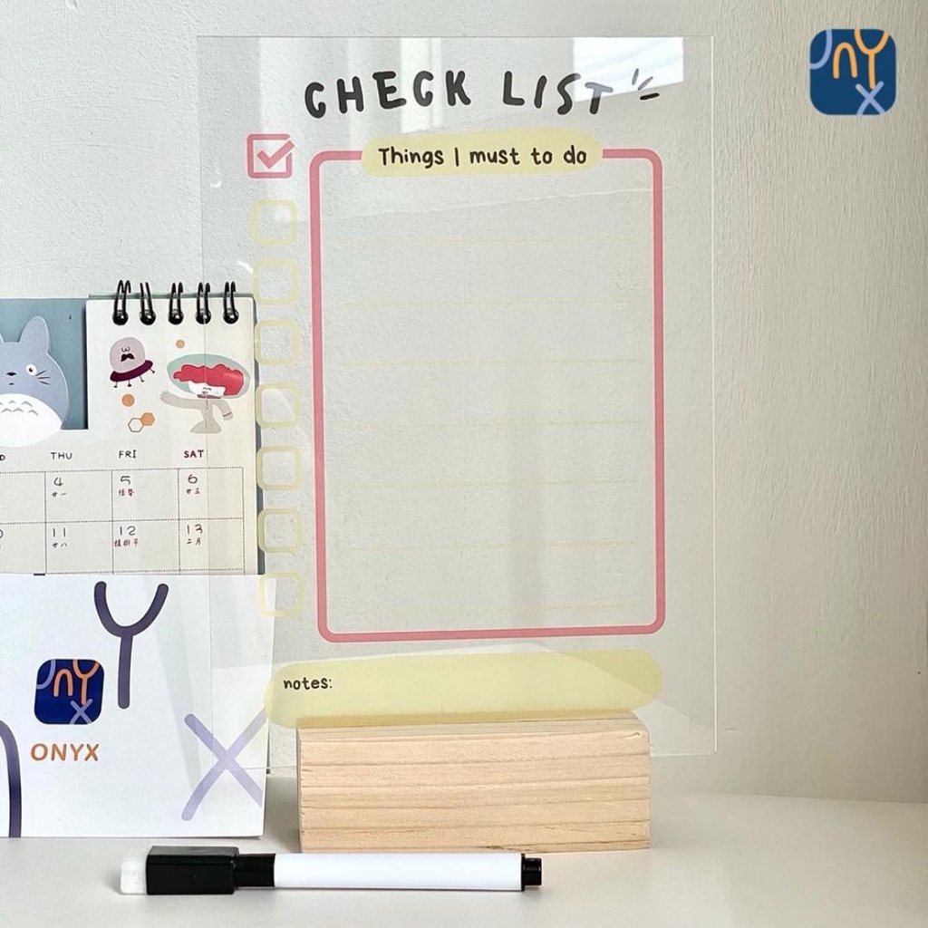 Acrylic Planner A5 TO DO LIST NOTES | Aesthetic Korean | Planner Akrilik