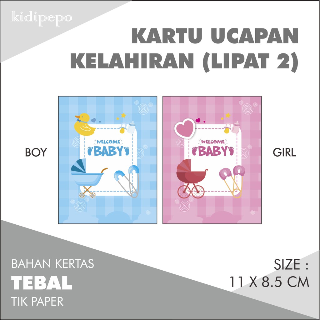 Jual KARTU UCAPAN MENYAMBUT KELAHIRAN - ISI 10 LEMBAR | Shopee Indonesia
