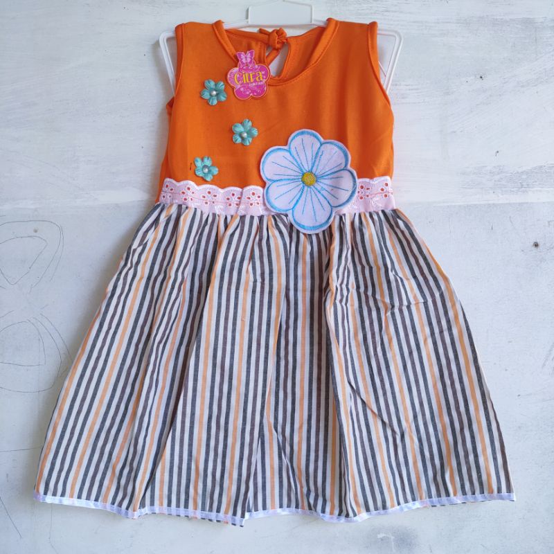 Dress Anak 2 3 tahun baju anak cewek perempuan ( bunga kenangan )