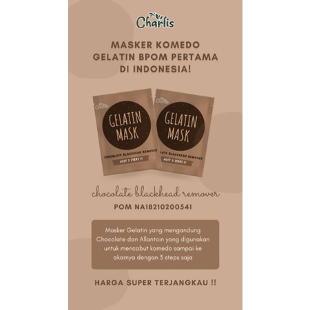 CHARLIS MASKER KOMEDO 5 GRAM BPOM