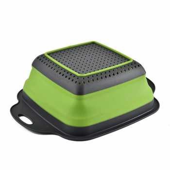 HomeStoreOutlet Rayfox Keranjang Saringan Lipat Drain Basket Collapsible Green DP0155 Grab Medan