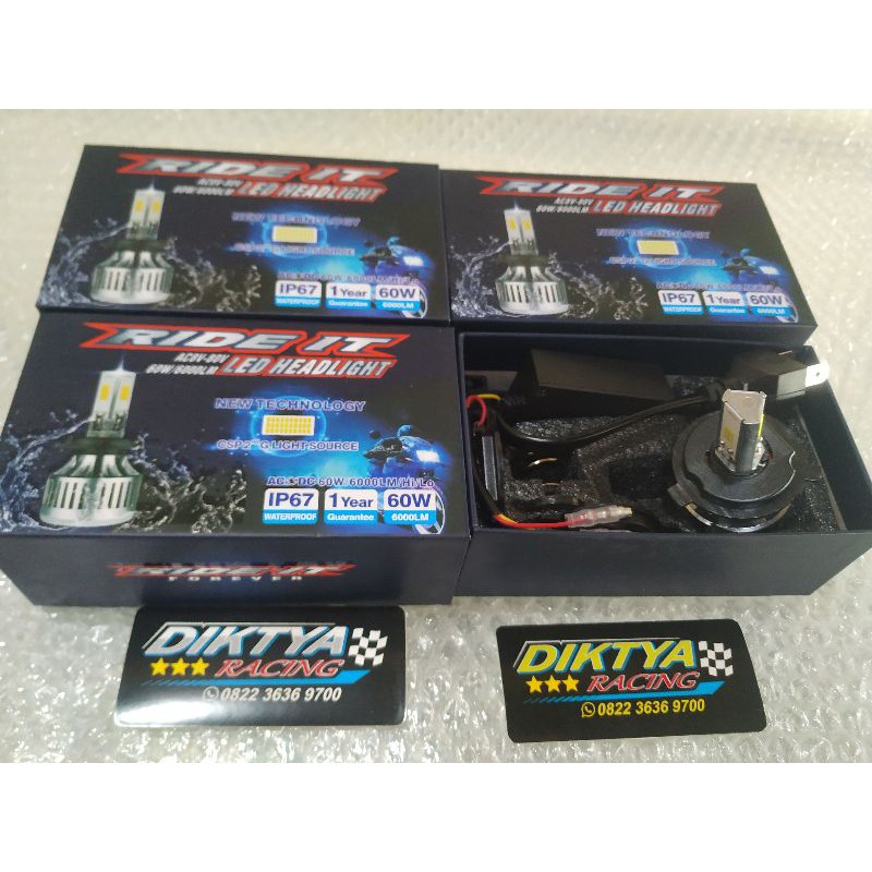 Lampu Led Ride It 3 sisi 60 watt all motor dan Led Ride it 4 sisi 80 watt