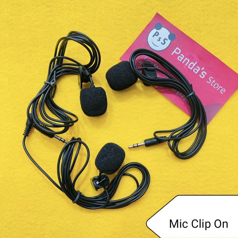 Mic Clip On + Splitter audio U [PAKET], Youtuber Audio Vlogger