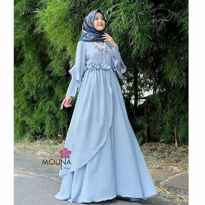 mauna maxi dress muslim / gamis murah / grosir baju hijab bandung