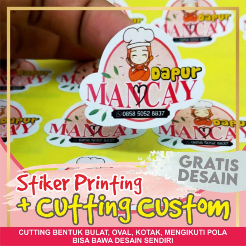 

Stiker printing custom + cutting mengikuti pola [GRATIS DESAIN]