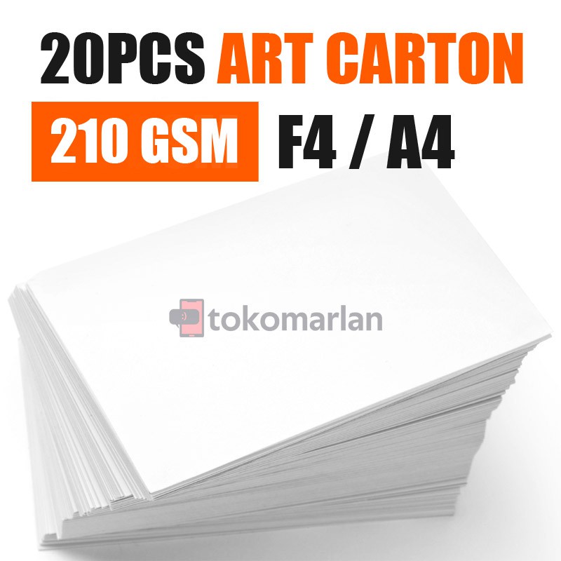 

20 Kertas Art Carton Foto Polaroid 210gsm F4 A4 Artcarton Kartu Nama Stamp Label Hang Tag Undangan