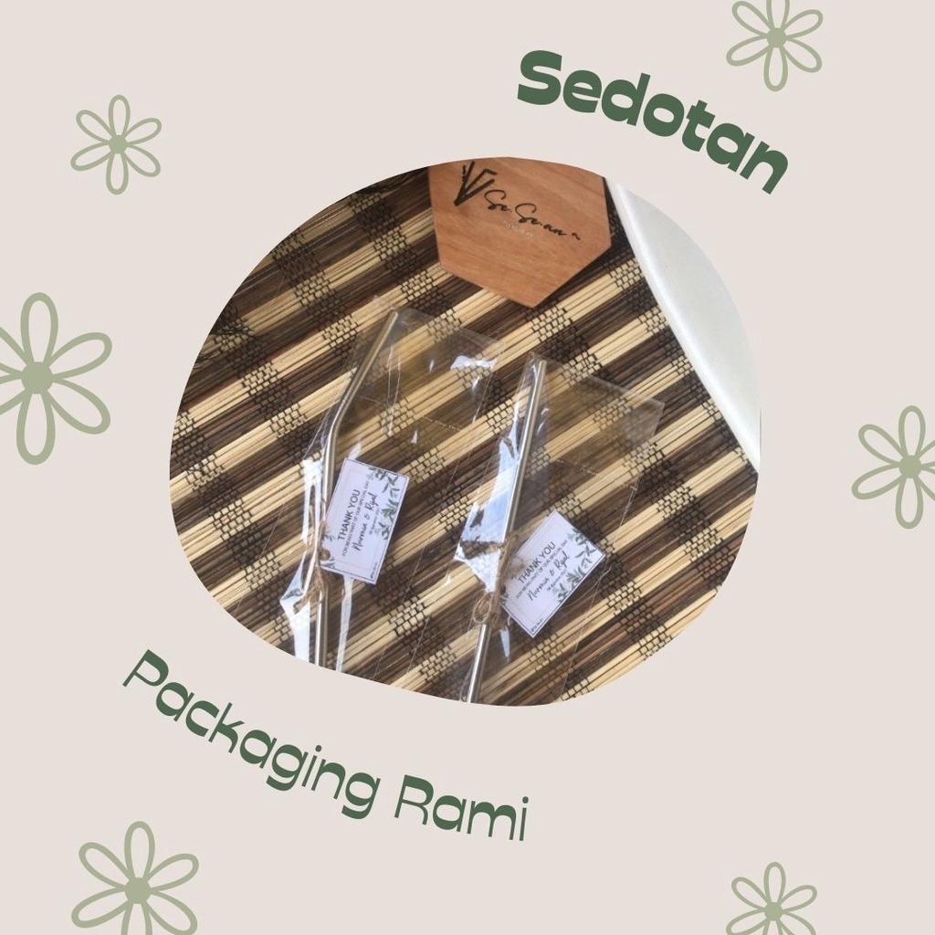 SOUVENIR SEDOTAN STAINLESS, BAMBU - Packaging Rami