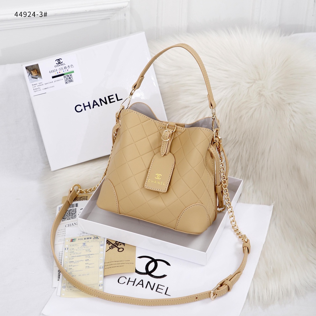 Ch Small Leather Bucket Bag #44924-3