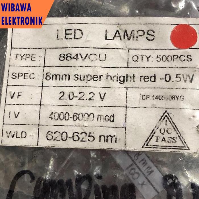 LED CAMPING MERAH 8mm super bright red wbwele88 Segera Beli