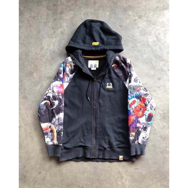 hodie zipper pancoat lengan full print