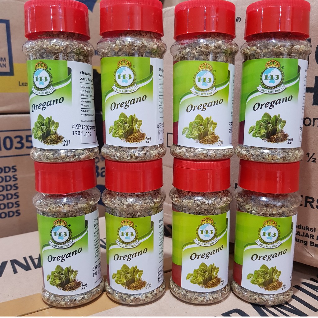 

Daun Oregano Kering / dry leaves Merk 113 Bumbu botol siap pakai