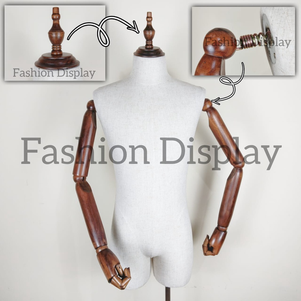 Patung Manekin Cowok Tangan Robot / Manekin DM Cowok Tangan Robot / Manekin Jas Pria (BH)