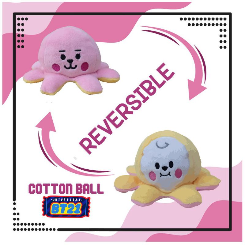 Boneka Gurita Karakterlucu Reversible 2 Face series2/boneka gurita terbaru/boneka lucu