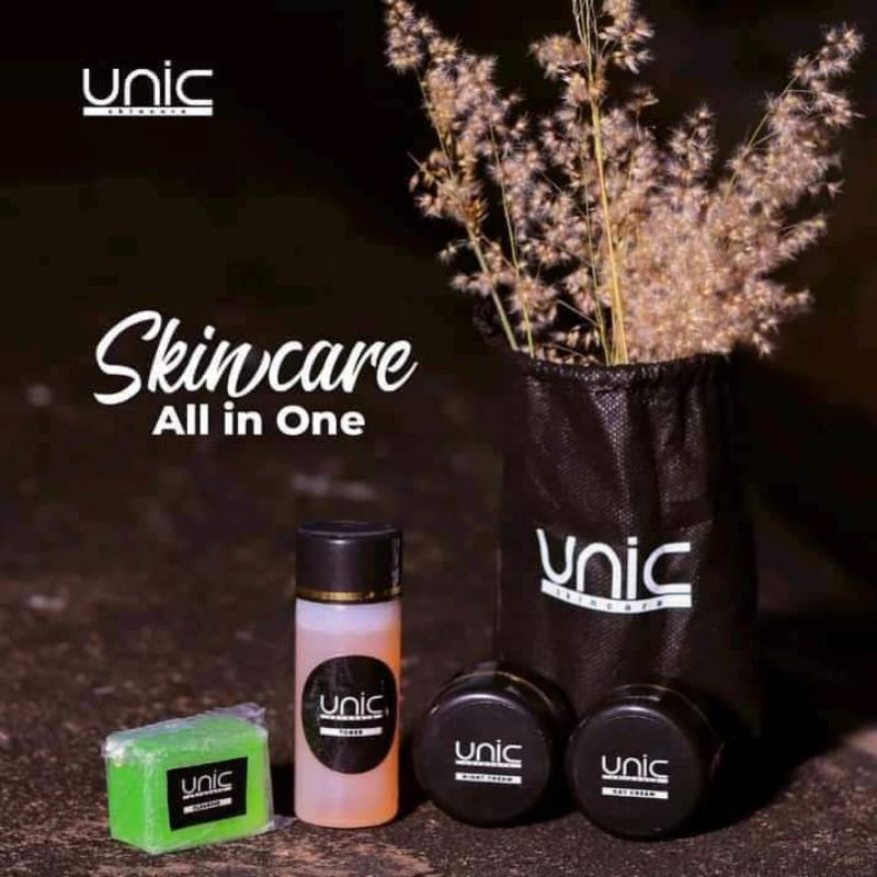 Unic Skincare BPOM All in One Original Cream Perawatan Wajah Glowing Cream Pencerah Pemutih Pelicin Wajah Day Cream Night Cream Toner Facial Wash Pencerah Wajah Kusam Pemutih Wajah Terbaik