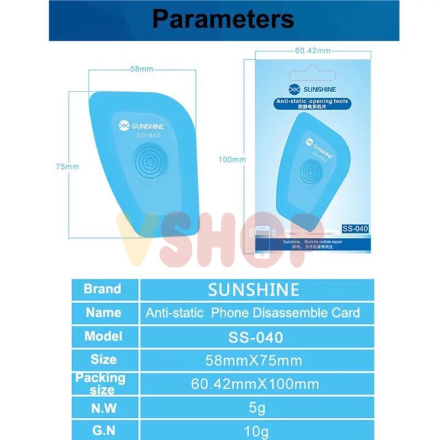 ALAT PEMBUKA CASING HANDPHONE PEMBUKA FRAME OPENING TOOLS SUNSHINE SS-040