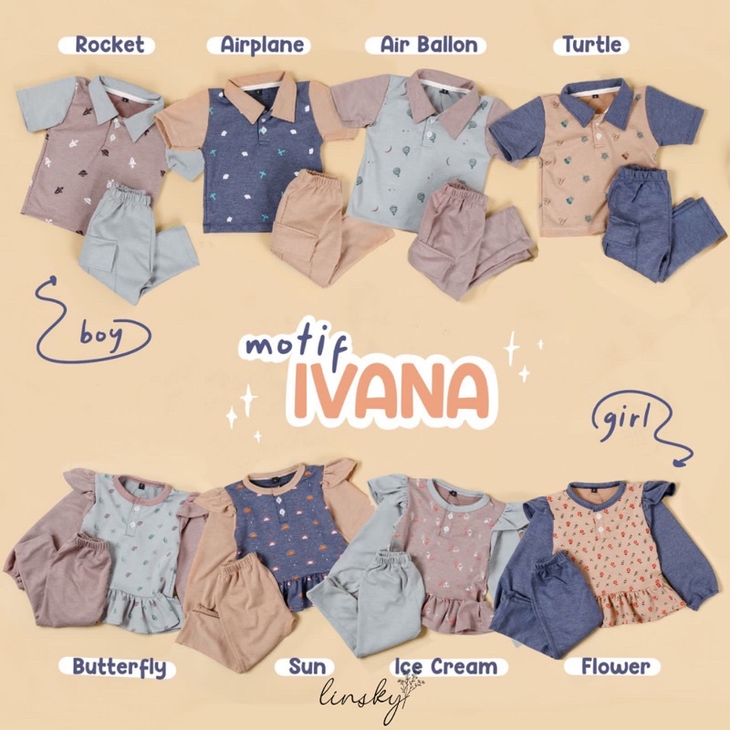 LINSKY BABY - IVANA Series Setelan Anak Couple Tobeli.Kids