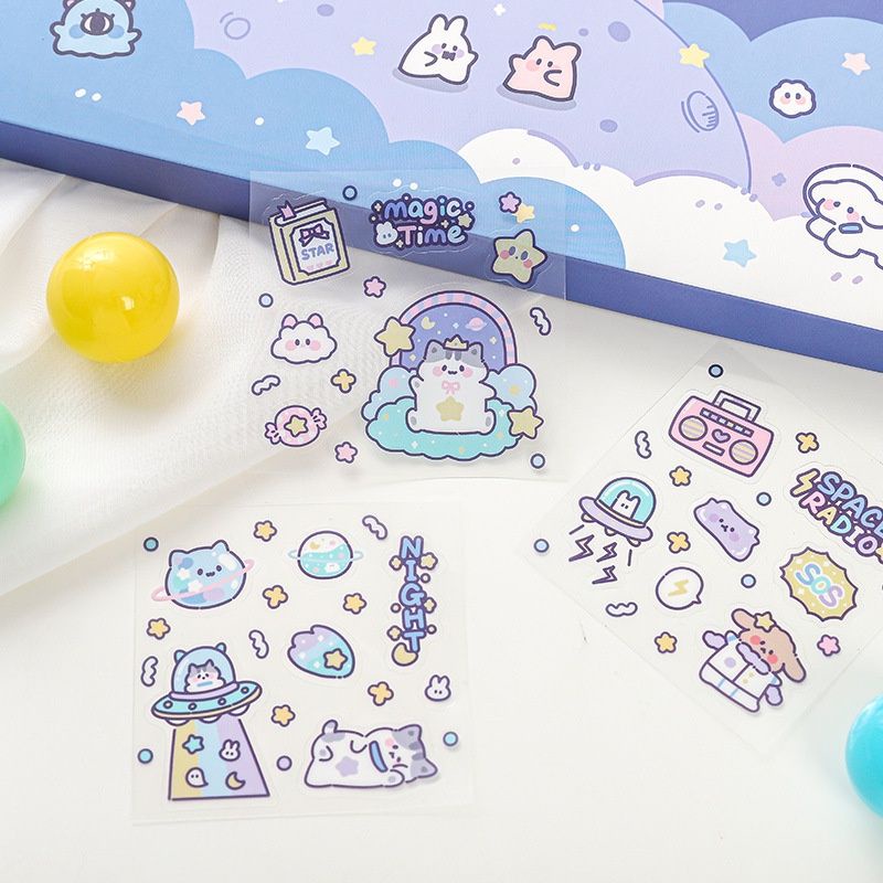 

1 lembar sticker space kawaii