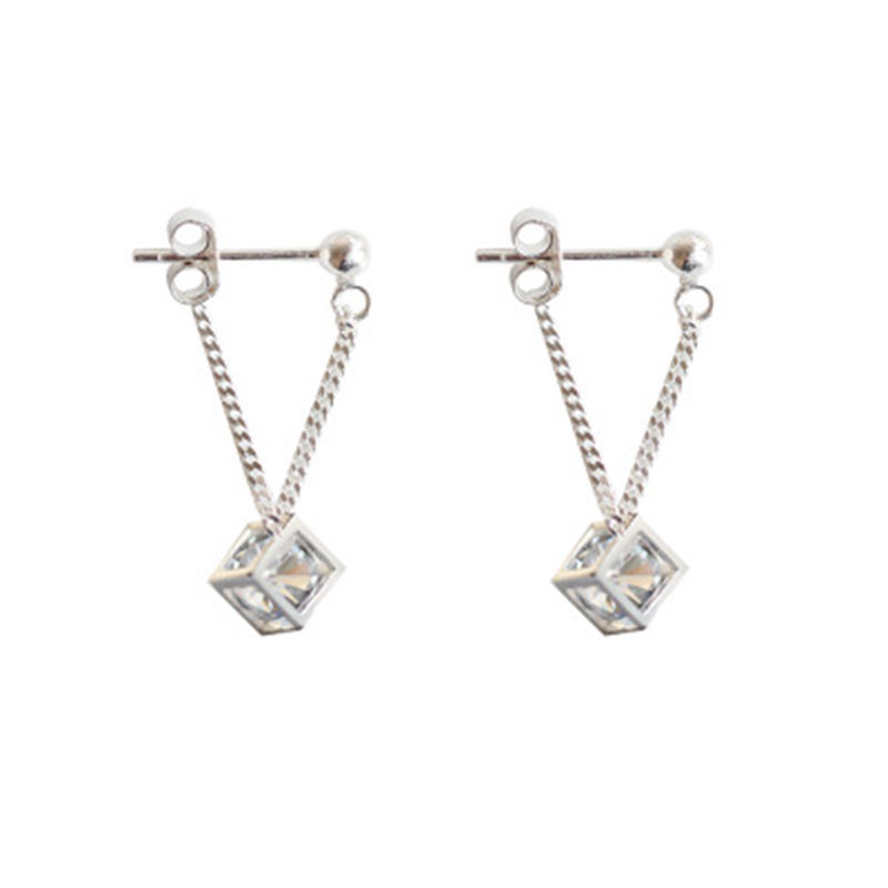 925 anting perak sterling anting-anting wanita dengan perhiasan fashion berlian-F