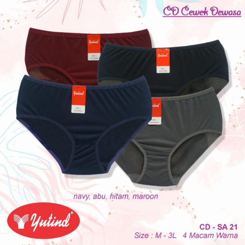 Grosir 12Pcs Celana Dalam Wanita 021 Yutind, CD wanita yutind termurah