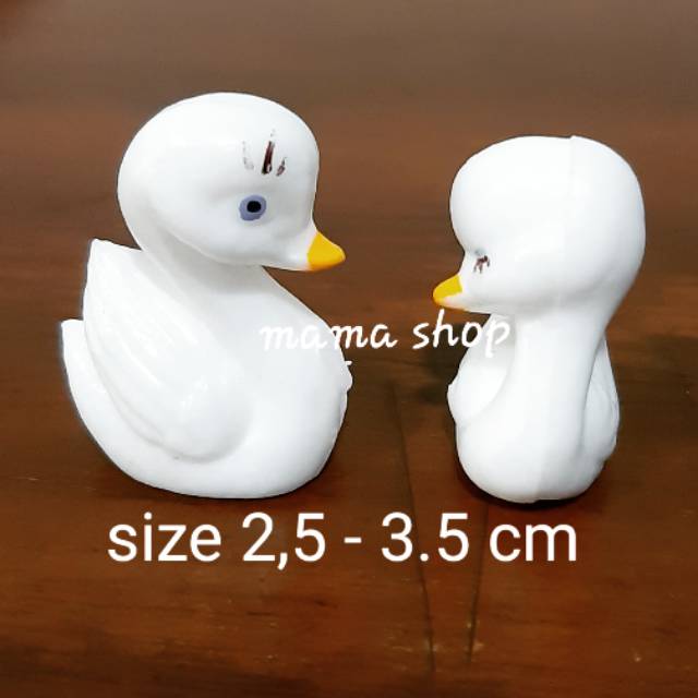 TOPPER CAKE ANGSA PUTIH PATUNG KUE HIASAN KUE CAKE CUPCAKE TOPER FIGURE SWAN MINI SIZE