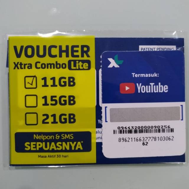 XL xtra combo lite 11gb/15gb/21gb