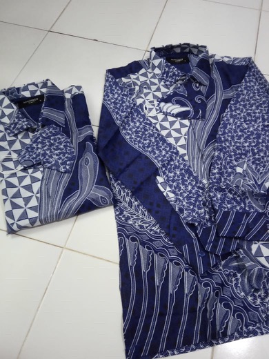 Maginot Kemeja Batik 2.0 Wardana-ls Motif Timbul Lengan Panjang Pria + Free Masker