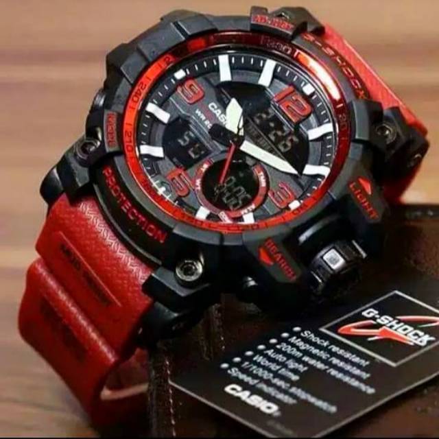 Jam Tangan Gshock GG1000 Anti Air - Hitam tali Merah