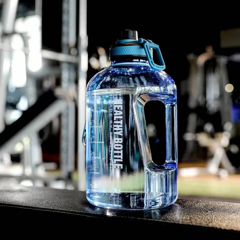 Botol Minum Fitness Sports Botol Jumbo 2200ml Water Bottle Straw Portable 9913