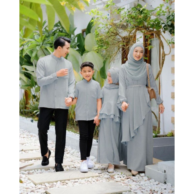 set couple gamis Keluarga/set couple gamis syar'i/set couple gamis raya