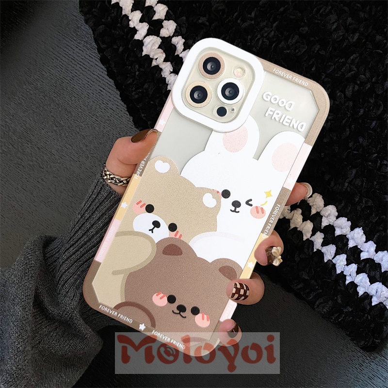 Soft Case Pelindung Kamera Bahan Tpu Motif Hewan Untuk Iphone 13 11 12 Pro Max 6 6S Plus Xr X 7 8 Plus Xs Max Se 2020