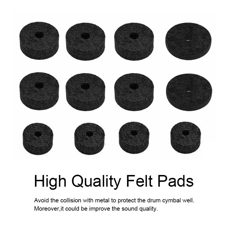 21pcs / Set Pad / Bantalan Cymbal Bahan Felt + Plastik Untuk Aksesoris Drum Jazz