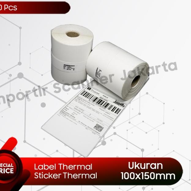 

➨ Kertas Label Bare STIKER Thermal 100 x 150 mm - ISI 250PCS - ISI 200PCS ❉