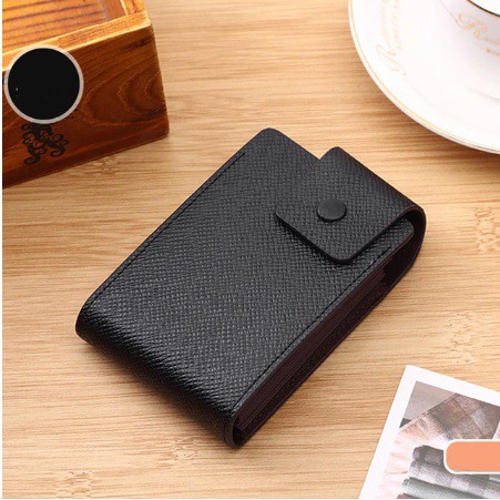 Dompet Kartu Kredit Vertical Leather Credit Card Holder Wallet