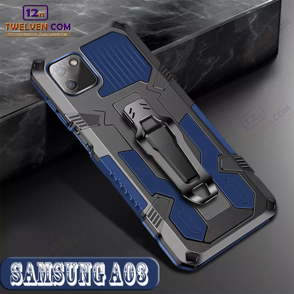 Case Shockproof Samsung A01 / A01 Core / A02 / A02s / A03 / A03s / A03 Core / A10 / A10s / A11 / A12 / A13 / A2 Core / A20 / A20s / A21 / A21s / A22 4G / A22 5G / A23 - Armor Hardcase Stand Clip