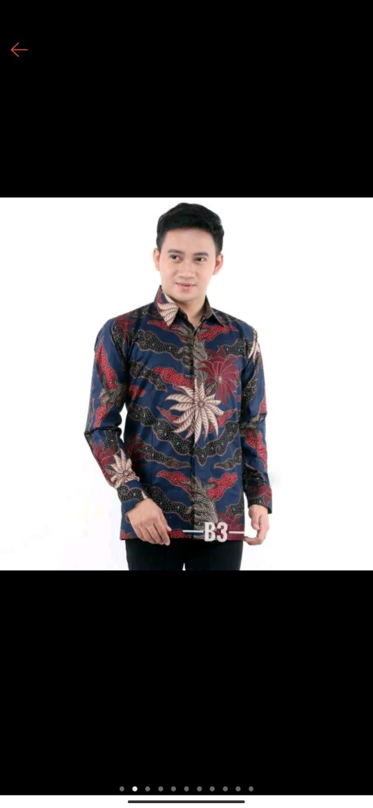 Kemeja Batik Pria / Batik Kantor / Seragam Batik / Style Casual & Trendy M L Xl