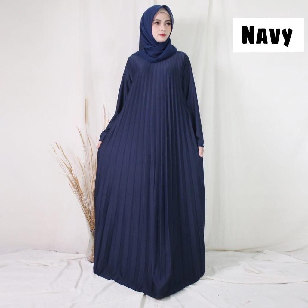 Gamis Plisket Tangan Panjang Gamis Hyget  Premium Baju Gamis Plisket Jumbo Gamis Baju Hamil