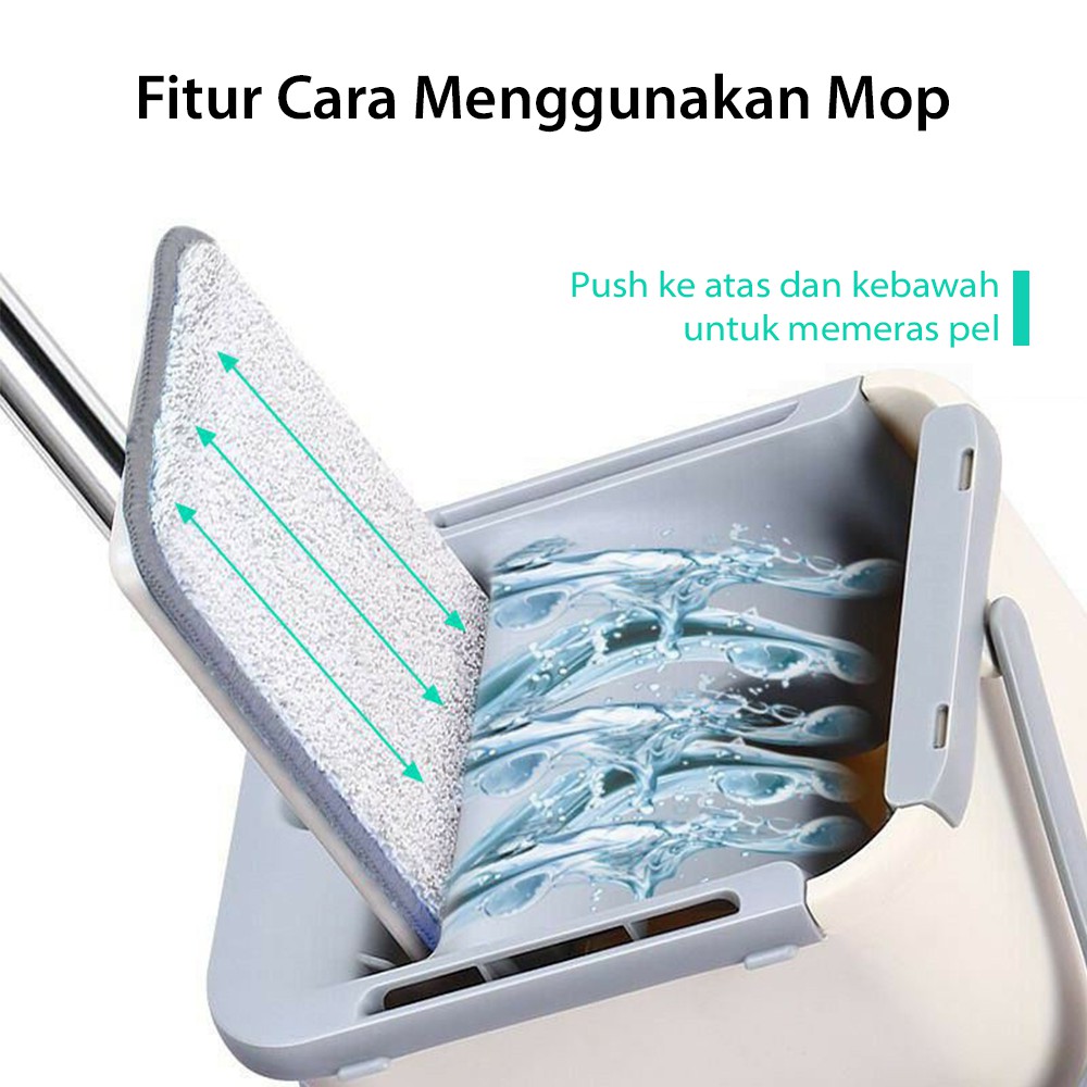 Alat Pel Lantai Praktis Ultra Mop Briny Alat Pembersih Lantai