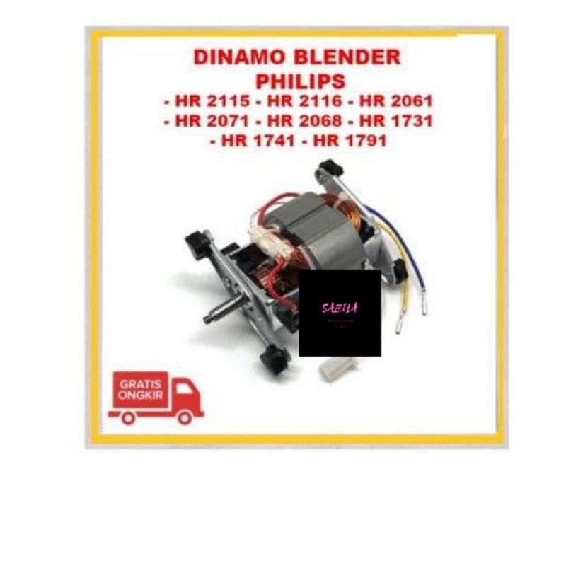 DINAMO BLENDER MODEL PHILIPS ORI HR 2061-2071-2115-2116