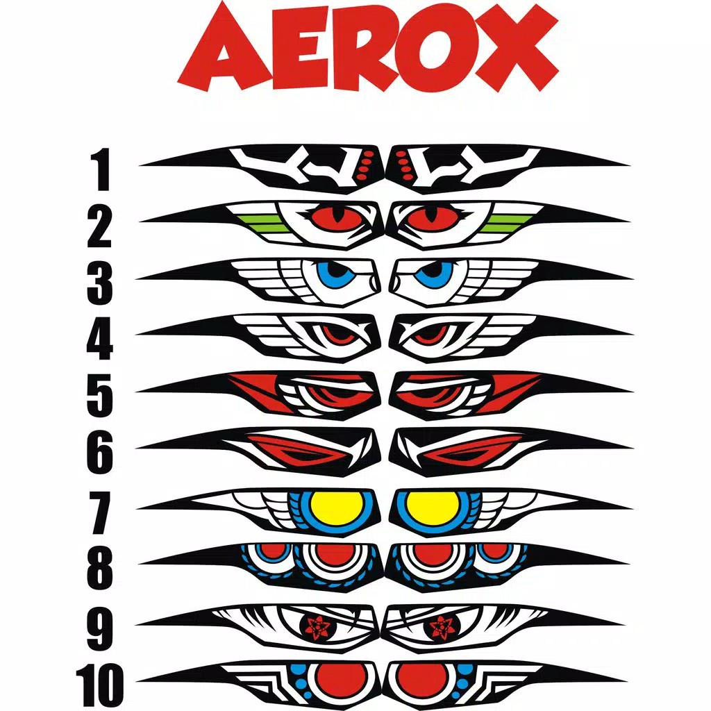 Stiker Mata Aerox 155 Striping Motor Aerox 155 Stiker Lampu Depan Aerox 155 New Motif Murah Bisa COD