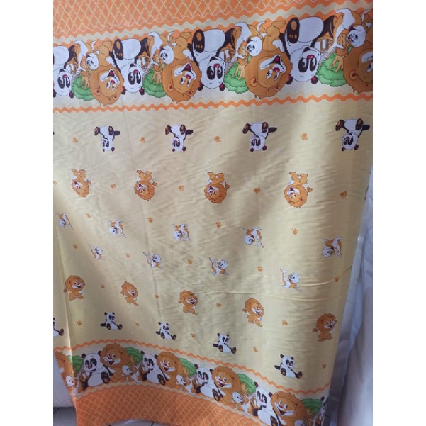 Kain TC poli katun lebar kain 150 cm kuning panda variasi kerajinan tangan prakarya cover