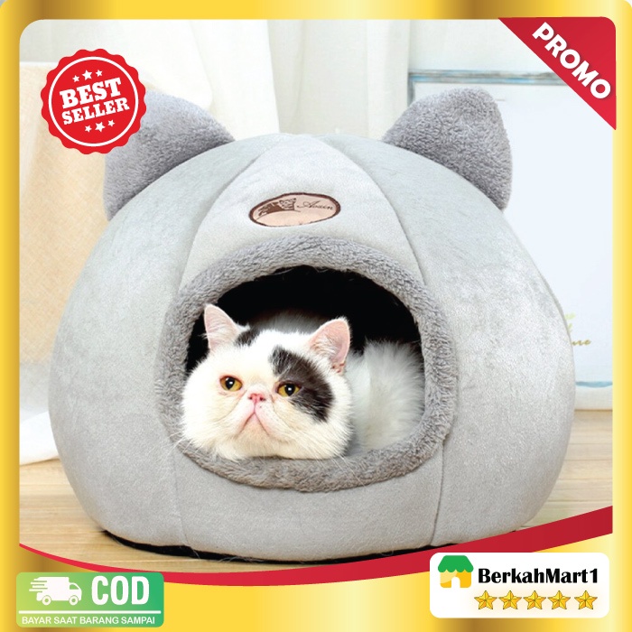 Aoxin Tempat Tidur Hewan Peliharaan Kucing Cat House Tent Size M - HTC01 - Gray