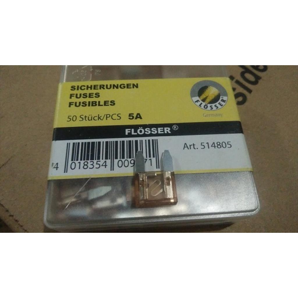Sekring Sekering Tancap Kecil Mini Fuse Mobil Truk 5A Flosser Germany