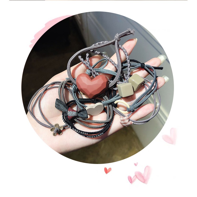 Civeto IK28 Ikat Rambut Mix Pattern Set 8 Pcs-3