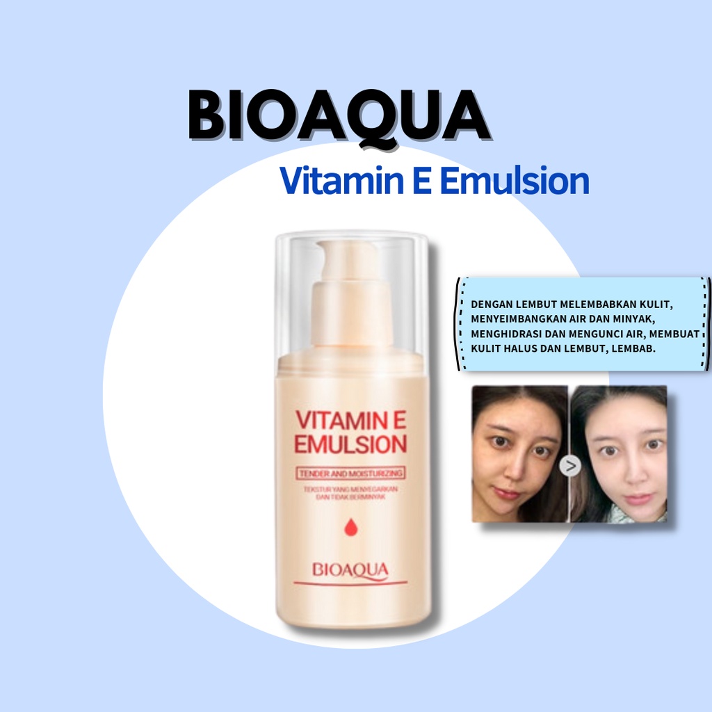 BIOAQUA Vitamin E Emulsion melembabkan menghaluskan kulit wajah dan tubuh Moisturizing skin care