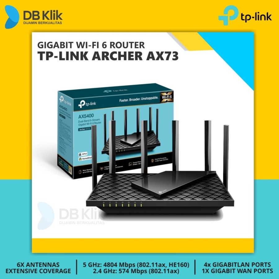 Router TP-Link ARCHER AX73 AX5400 DualBand Gigabit WiFi 6- TPLink AX73