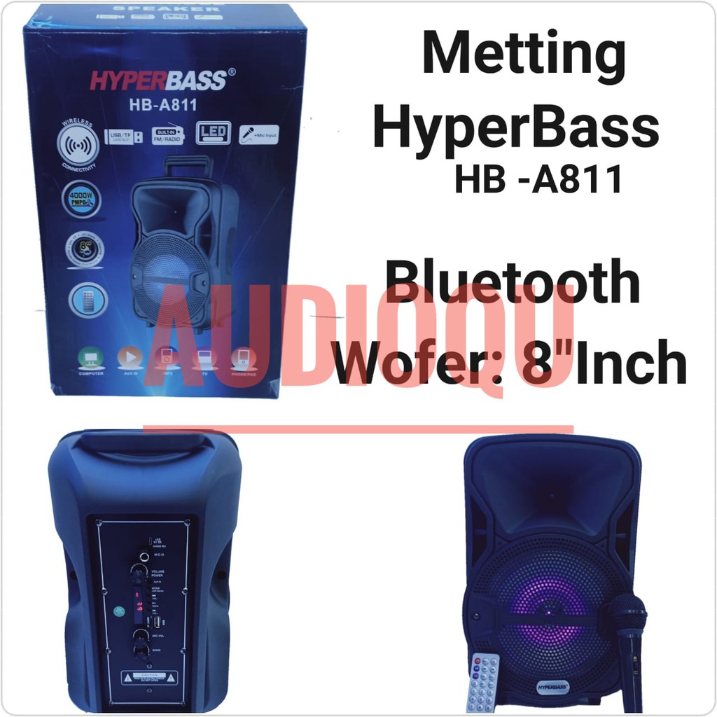 Speaker meeting Hyperbass HB A811 8inch portable wireless meeting