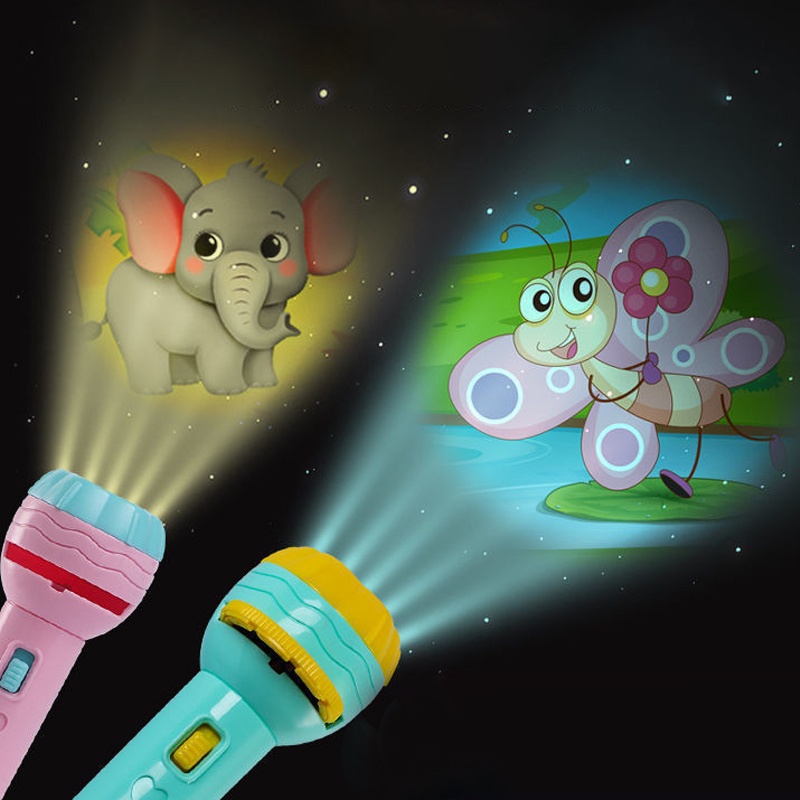 Mainan Anak Senter Proyektor/Fun Flashlight/Mainan Proyektor Gambar/Mainan Edukasi/C 214