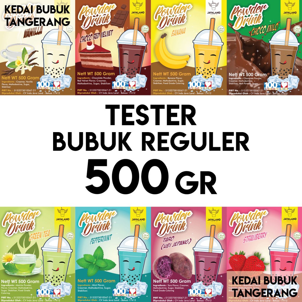 

Bubuk minuman bubble drink murah berkualitas Javaland TESTER 500g bmb